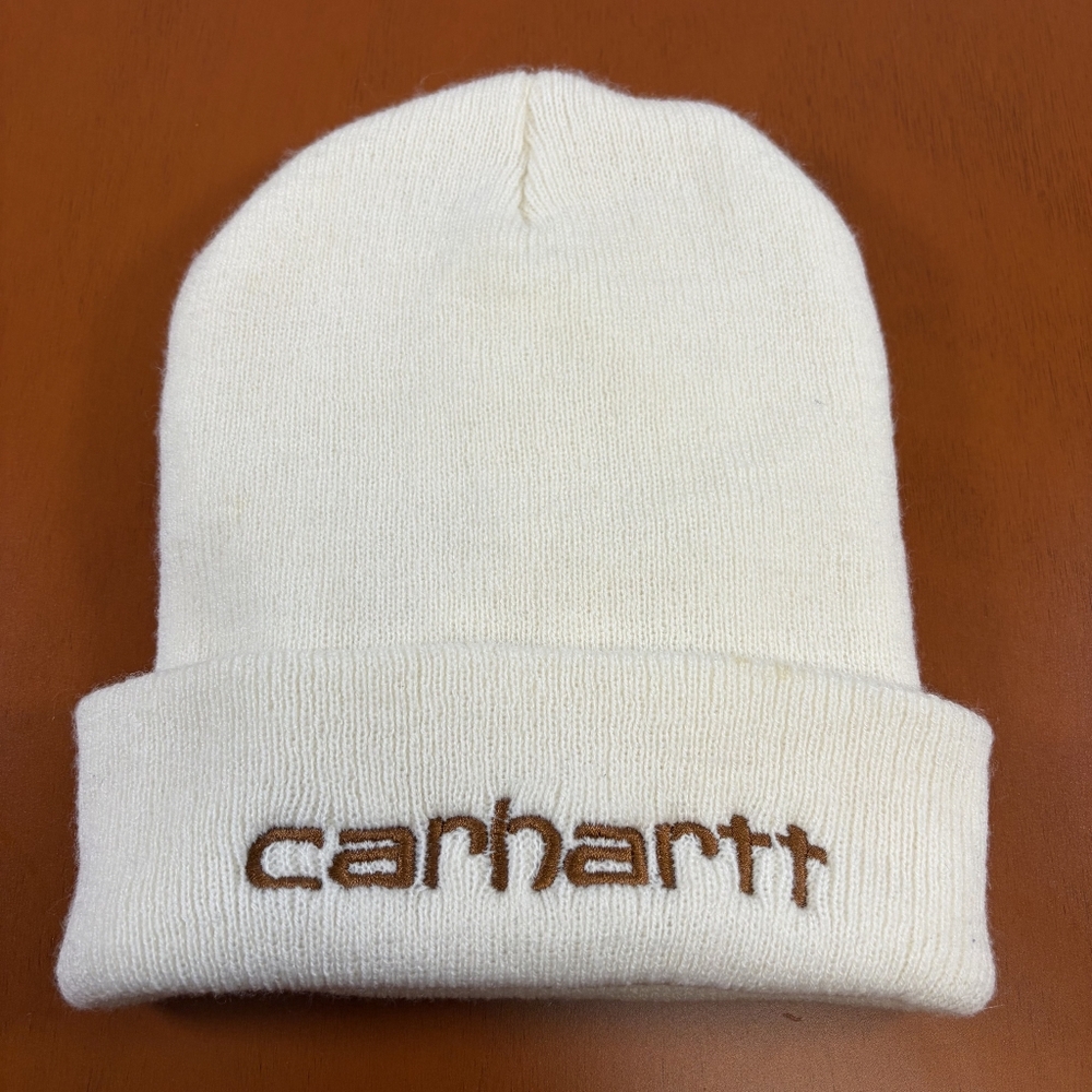 Carhartt Unisex Cream Colored Knit Beanie